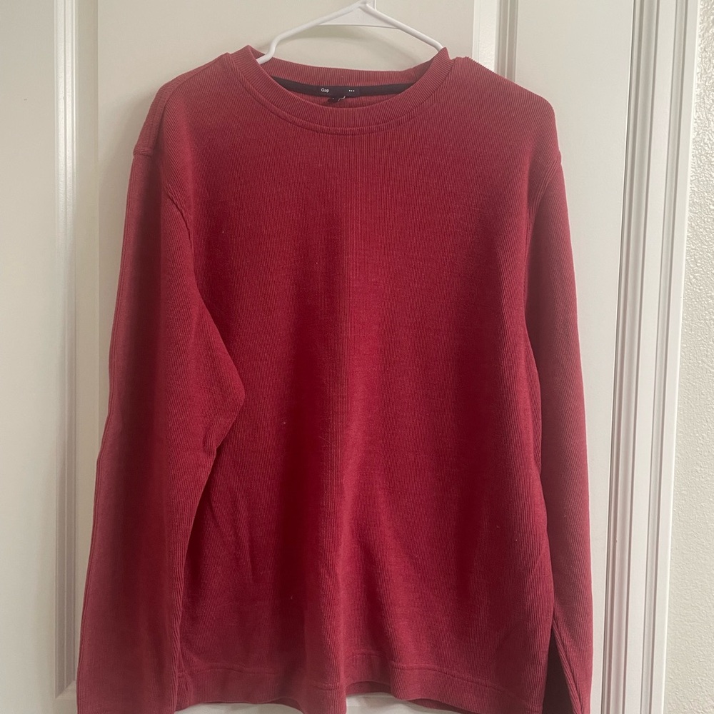 GAP Men's Rich Red Crewneck Sweater